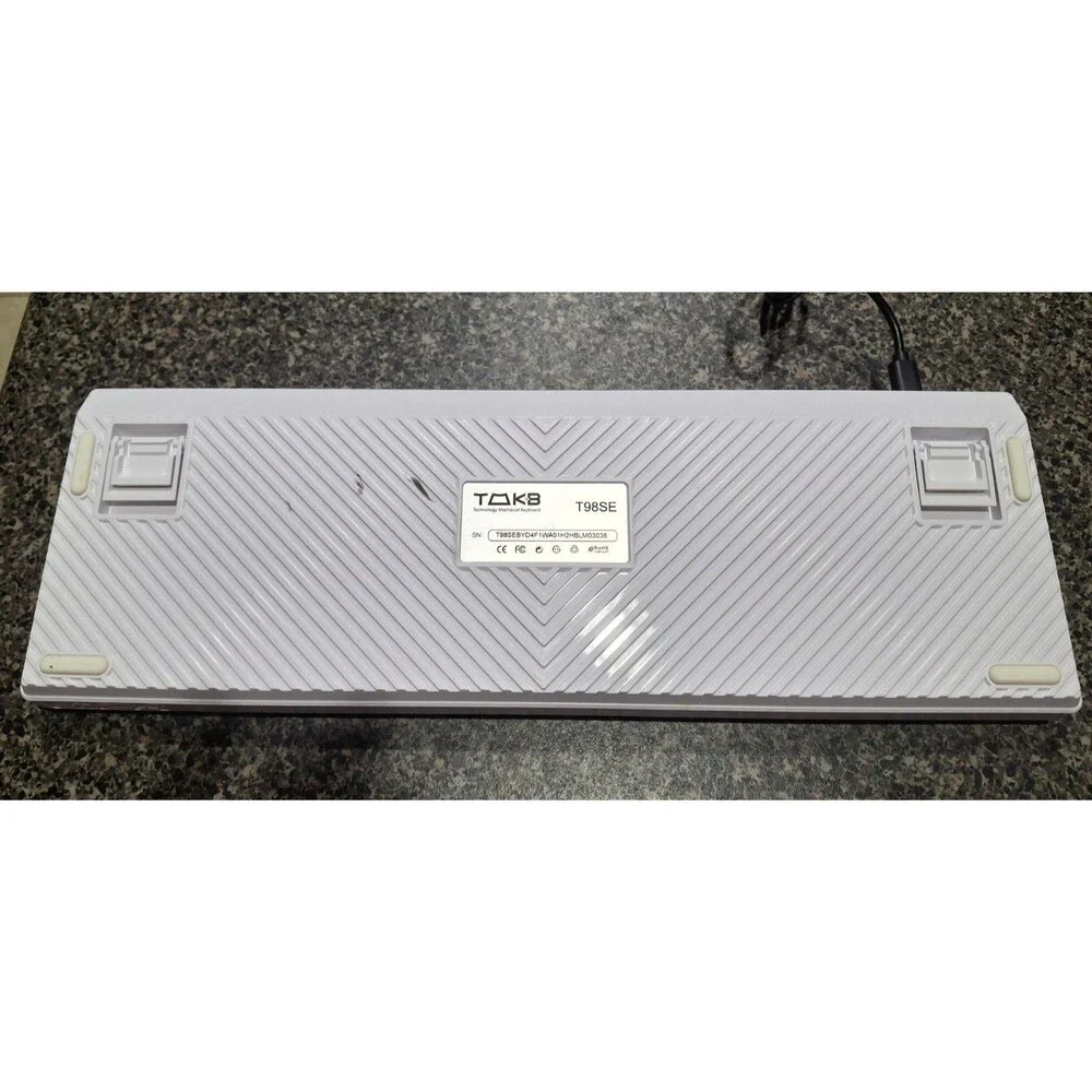TAKB T98SE Mechanical Keyboard Wired White QWERTY Enhanced Function Keys.